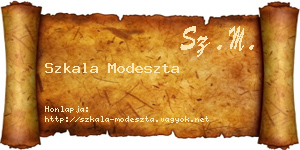 Szkala Modeszta névjegykártya